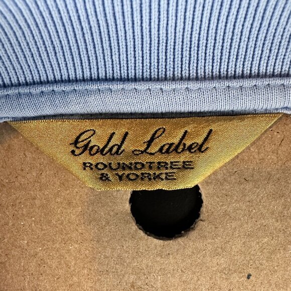 Roundtree & Yorke Gold Label Mens Shirt 3XLT Blue Short Sleeve Button Collar - Picture 3 of 8